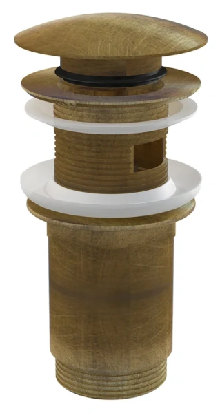 Донный клапан AlcaPlast A392 ANTIC для раковины, с переливом, бронза