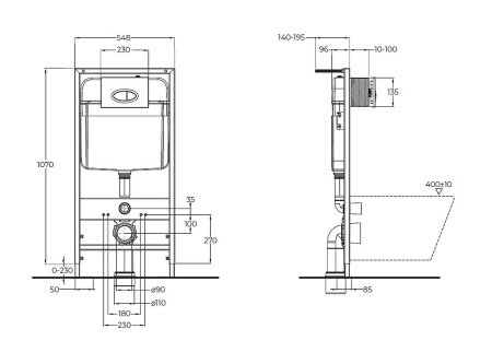 система инсталляции для унитазов belbagno bb026