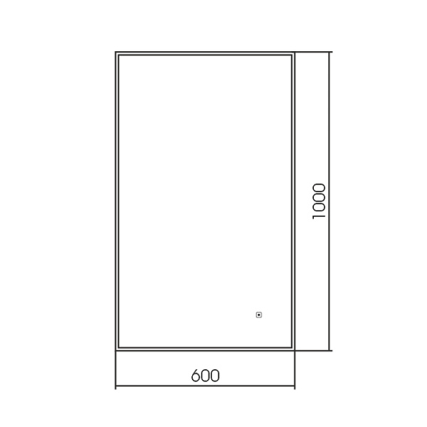зеркало aquame aqm9102b 60 с подсветкой цвет черный с бесконтактным выключателем с подогревом и диммером