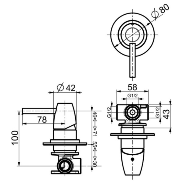 смеситель для душа webert opera moderna oe880101985 цвет графит