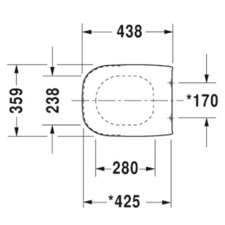 унитаз подвесной безободковый duravit d-code 45700900a1, с сиденьем микролифт, цвет белый.