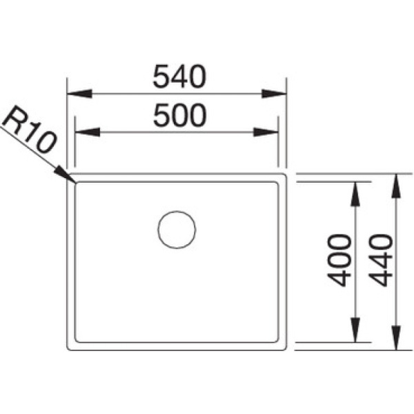 мойка кухонная blanco claron 500-u 523386 матовая