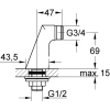 крепеж для вертикального монтажа grohe 12030000