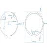 Зеркало Art&Max Ovale с подсветкой и функцией антизапотевания AM-Ova-570-770-DS-F-H