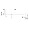 кронштейн для верхнего душа 400 мм paffoni quadro zsof063st