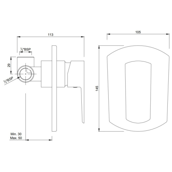 смеситель для душа jaquar kubix prime kup-chr-35227pm