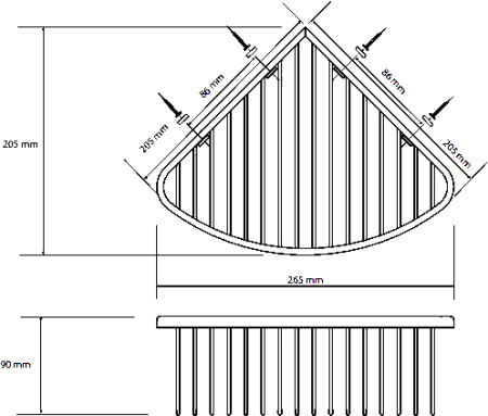 полка для ванной bemeta graphit 156208312