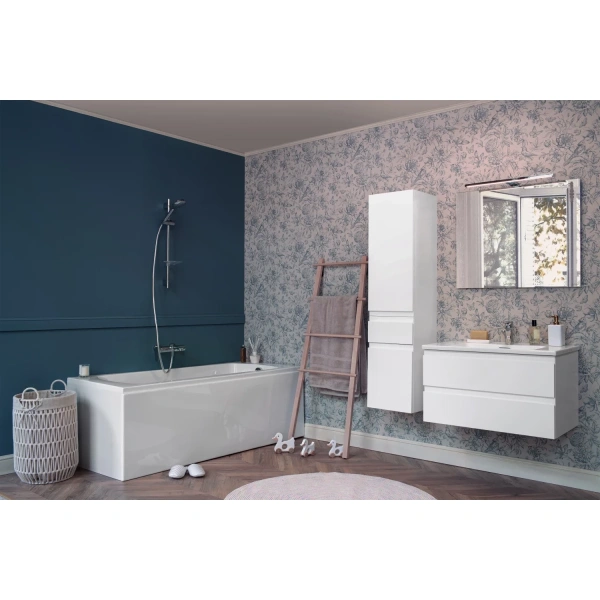 шкаф пенал jacob delafon madeleine 35 eb2069g-j5 l подвесной белый глянец