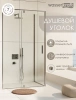 Душевой уголок Wasserkraft Aisch 55P22 100х90, профиль золотой матовый