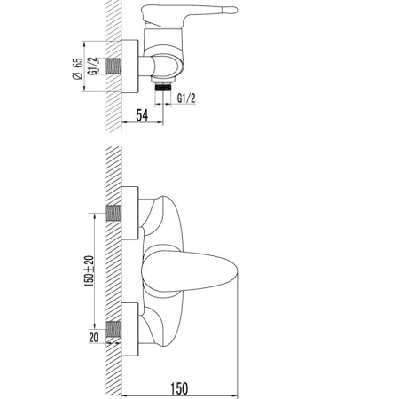 смеситель для душа lemark status lm4403c хром