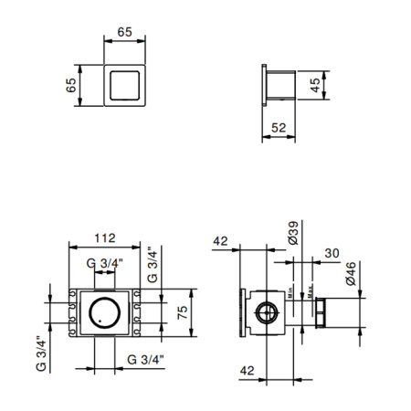 смеситель для душа fantini mint 34 02 f491b