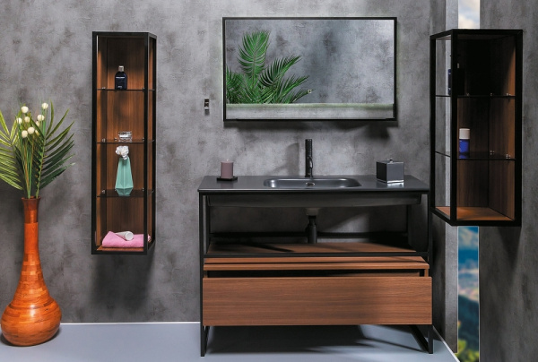 шкаф пенал boheme armadi art loft 30 896-d подвесной dark wood