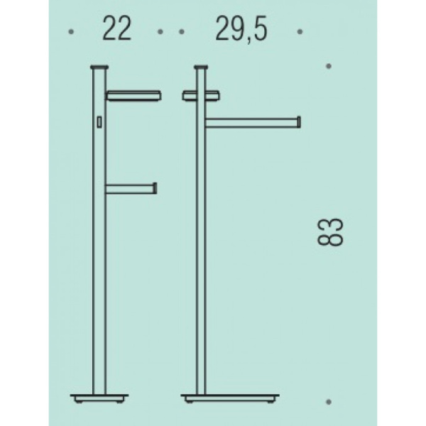 Напольная стойка с аксессуарами Colombo Design Units B9113.D.CR-VAN