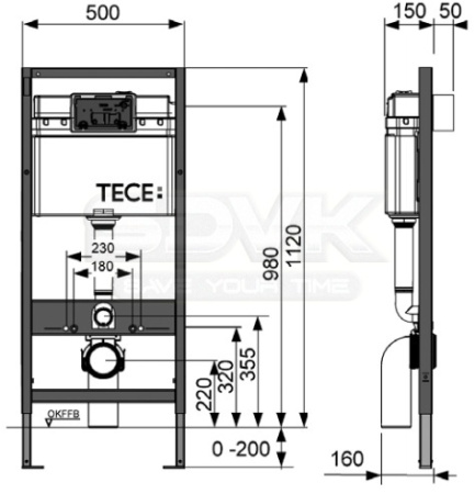 инсталляция для унитаза tece base 9400005