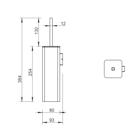 ёршик для унитаза whitecross cubo cu2472gl настенный, золото