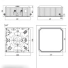 минибассейн jacuzzi j235 zi12zm0e80 213х213х91 см отдельностоящий, гидро/аэромассаж, clearray, ecoshield, с крышкой, отделка: platinum / roasted chestnut