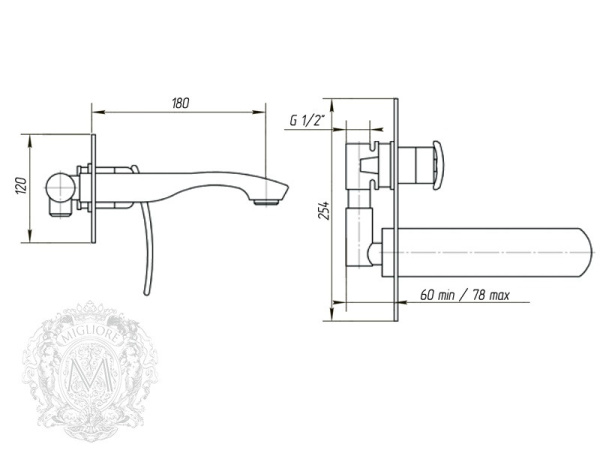 смеситель для раковины migliore flo ml.flo-7034.cr