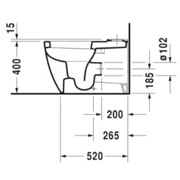 унитаз напольный duravit me by starck 2170090000