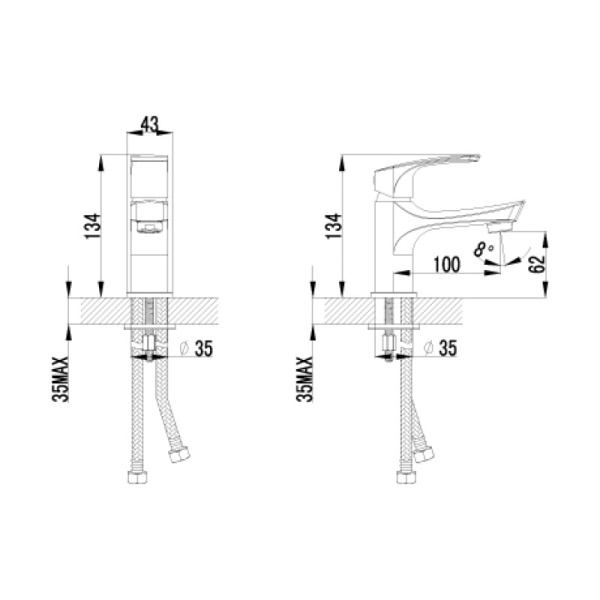 смеситель для раковины lemark plus shape lm1706c