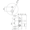 смеситель для ванны migliore sirius 28185 с внутренней частью цвет хром