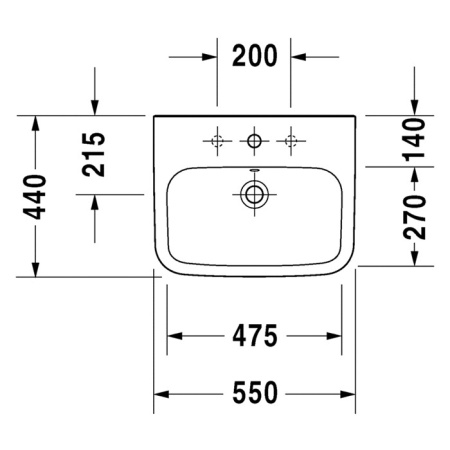 раковина подвесная duravit durastyle 2319550030