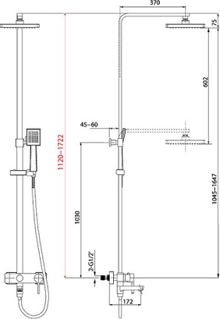 душевая стойка lemark tropic lm7004c