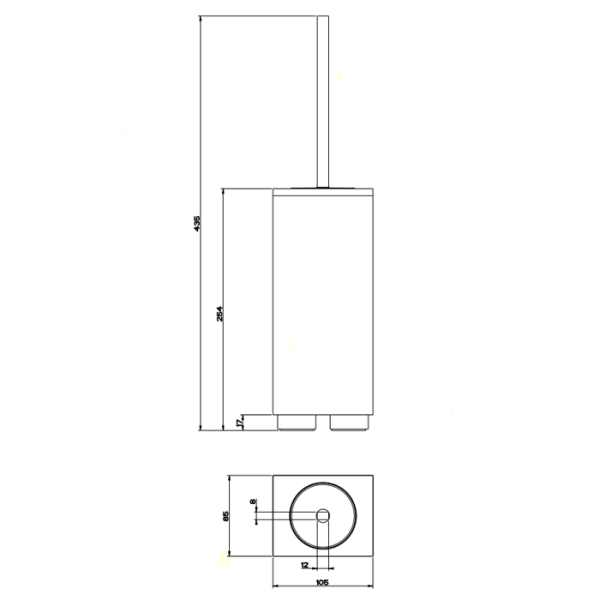 Ершик для унитаза Gessi Rettangolo 20843#031