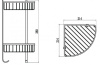 полка угловая 21,4х21,4 см savol s-002554