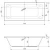 акриловая ванна 170x75 cezares plane mini plane mini-170-75-42-w37