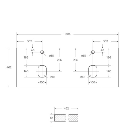 столешница под раковину belbagno 120 ek-120-2-bl bianco lucido