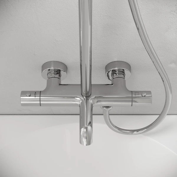 душевая система sancos game sc3001lch 241 мм, с термостатом, хром