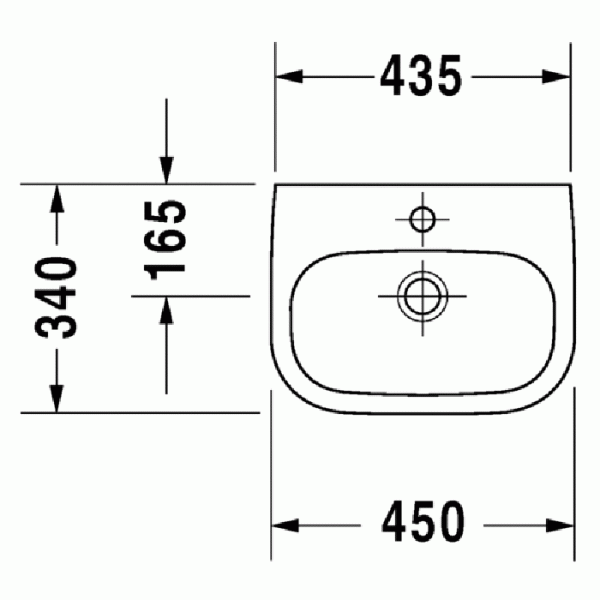 раковина подвесная duravit d-code 07074500702