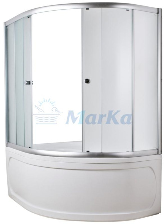 акриловая ванна marka one aura 160x105 l, 01ау1610лбез гидромассажа