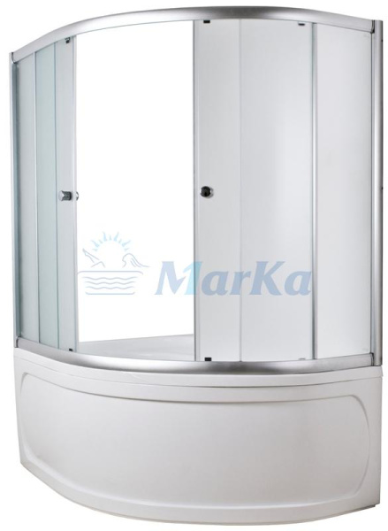 акриловая ванна marka one aura 150x105 l, 01ау1510лбез гидромассажа