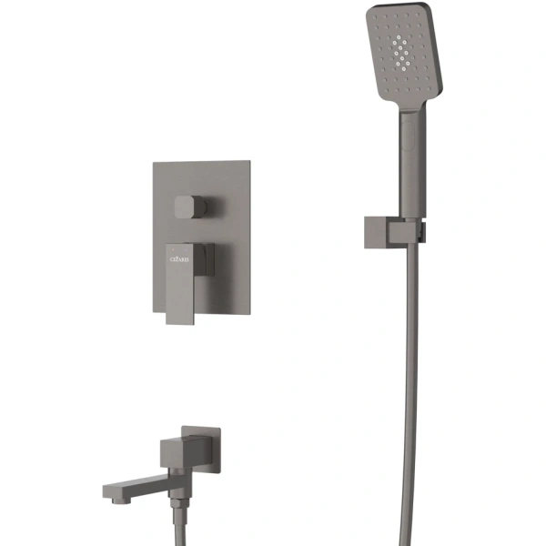 душевая система cezares slider slider-vdset-gm оружейная сталь