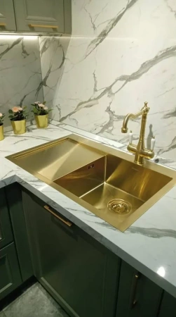 смеситель для кухни seaman visconti ssl-7517-lg light gold