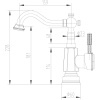 смеситель для раковины lemark jasmine lm6604b бронза