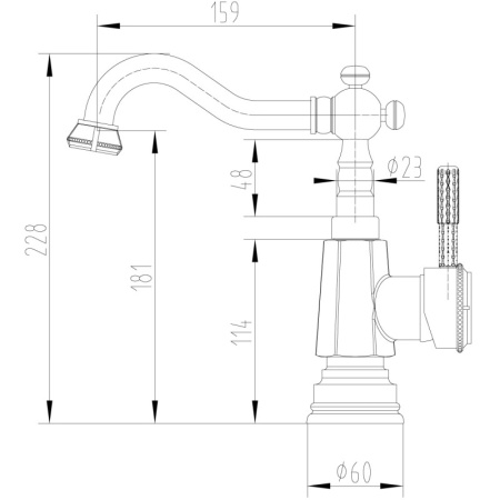 смеситель для раковины lemark jasmine lm6604b бронза