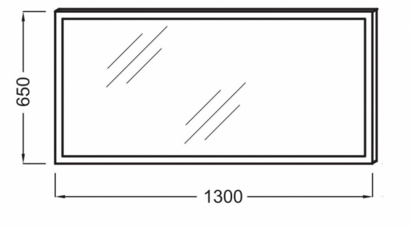 зеркало jacob delafon 130x65 eb1445-nf с подсветкой