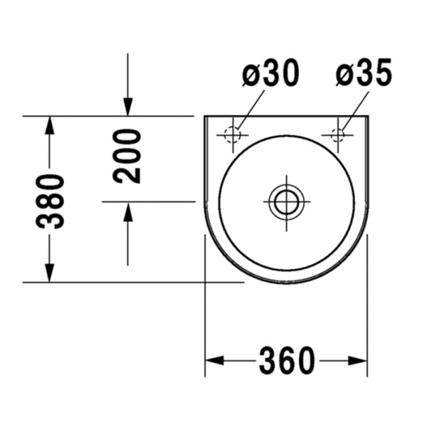 раковина подвесная duravit architec 0766350008