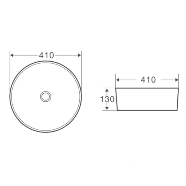 раковина belbagno bb1315-h316 ø41 см, накладная, цвет бежевая матовая