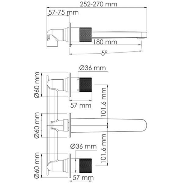 смеситель для раковины wasserkraft ems 7645