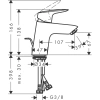 смеситель для раковины с донным клапаном hansgrohe logis 71078000