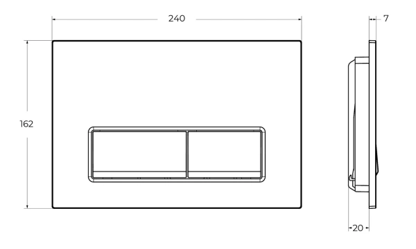 кнопка смыва для инсталляции belbagno bb-15r-in для унитаза, пластик, цвет сатин
