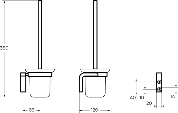 Ёршик для унитаза Cezares Ultima CZR-F-8932 Хром