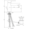 смеситель для раковины с донным клапаном jaquar fusion fus-chr-29052b