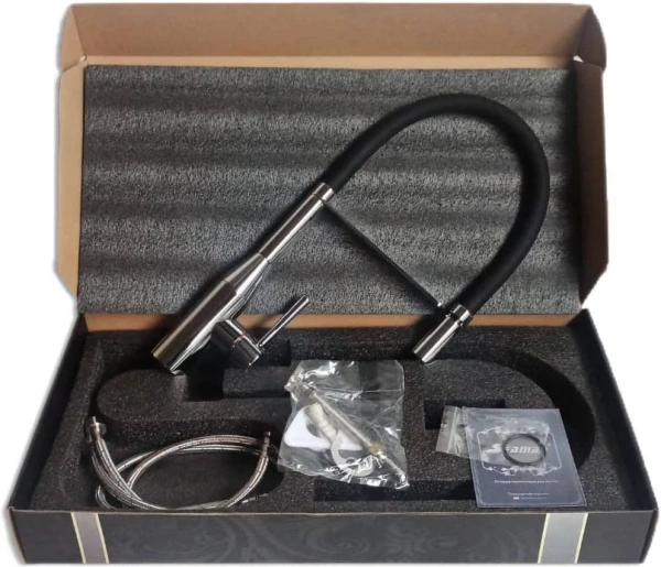 смеситель для кухни seaman visconti ssl-7671-wp water polish, black