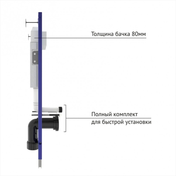 инсталляция berges novum 525 040000 для унитаза без клавиши смыва