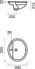раковина встраиваемая 57 см sanitana luso s10072016400000