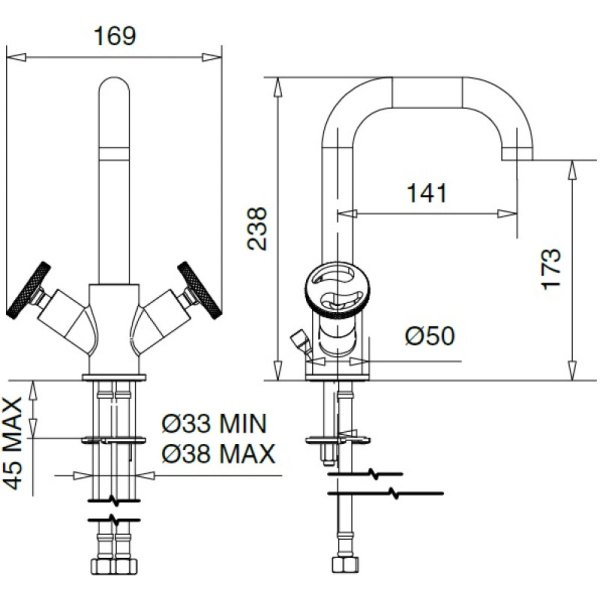 смеситель для раковины migliore reversa 28208 золото